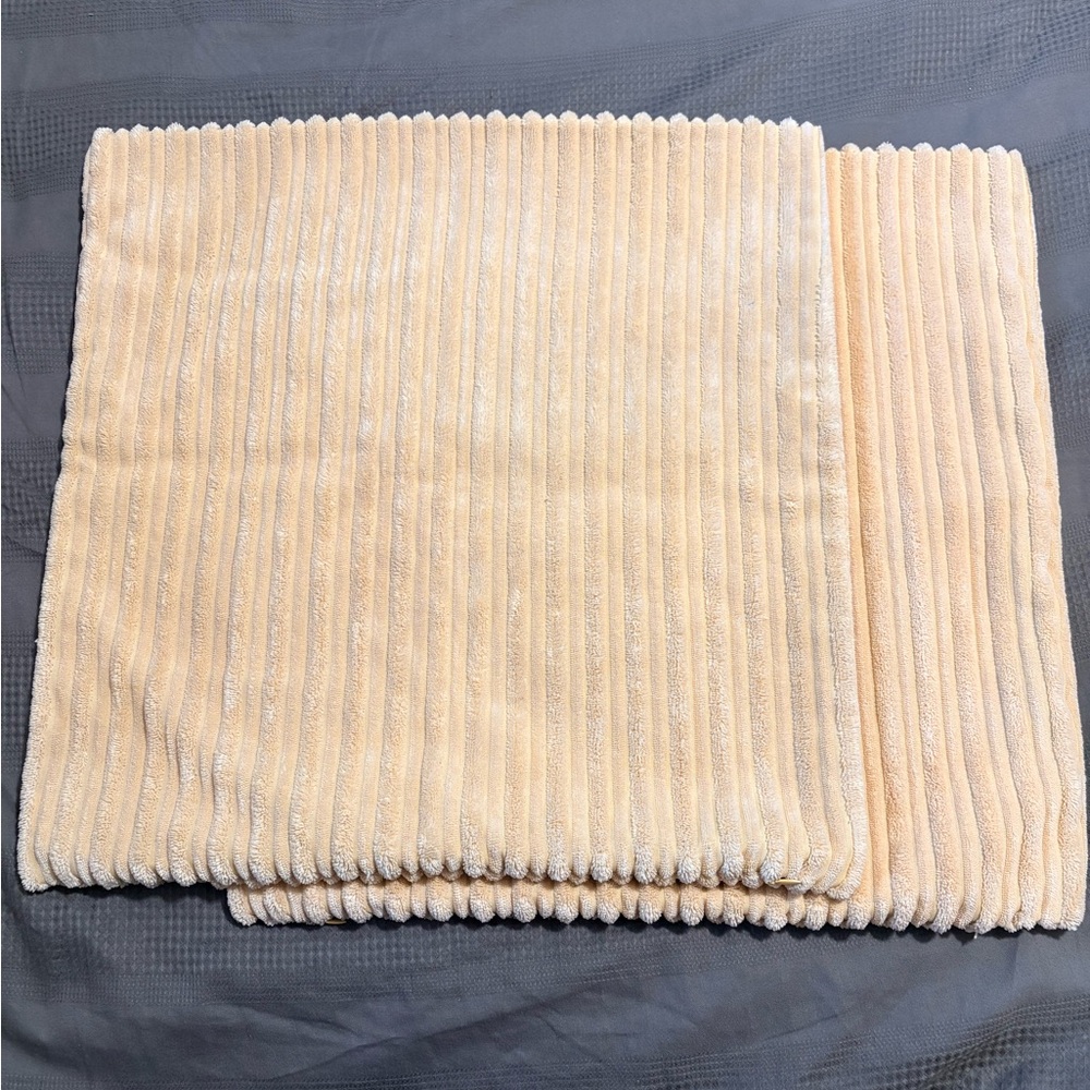 MIULEE Corduroy Throw Pillow Covers (Set of 2) Bright Yellow